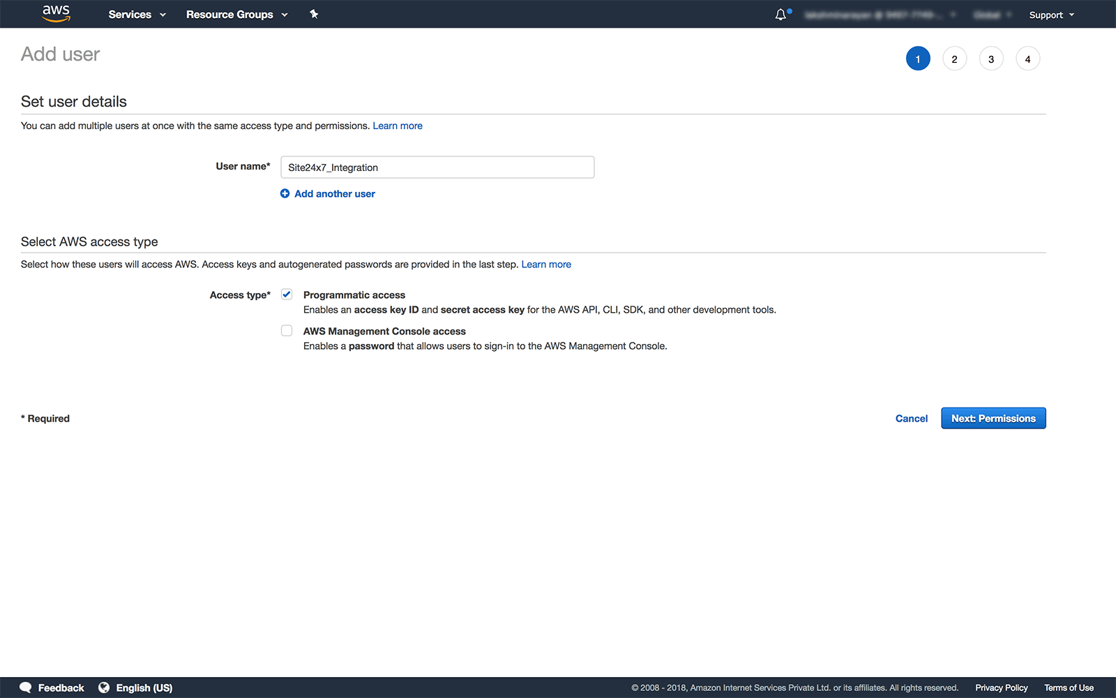add aws iam user