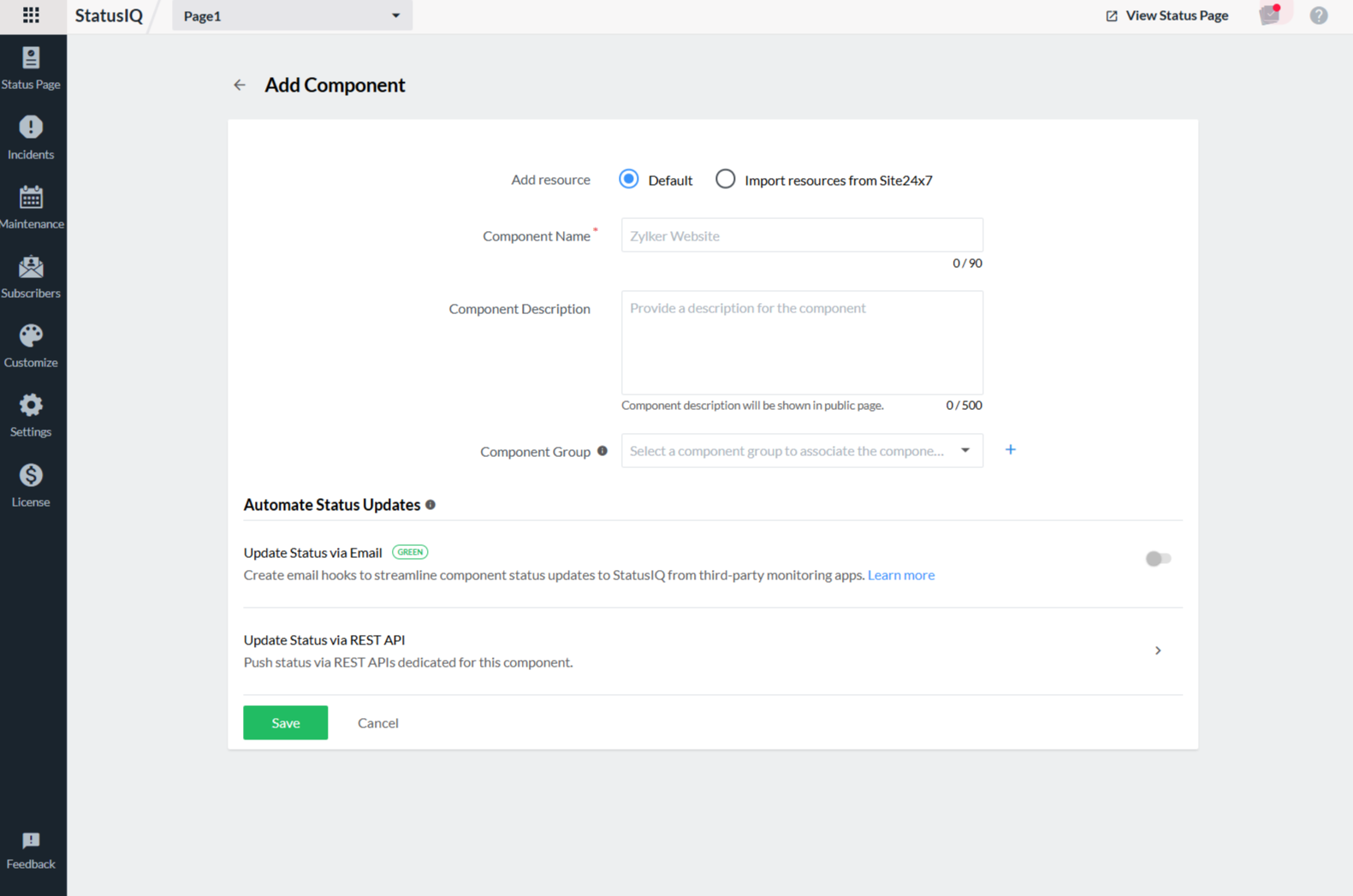 add component