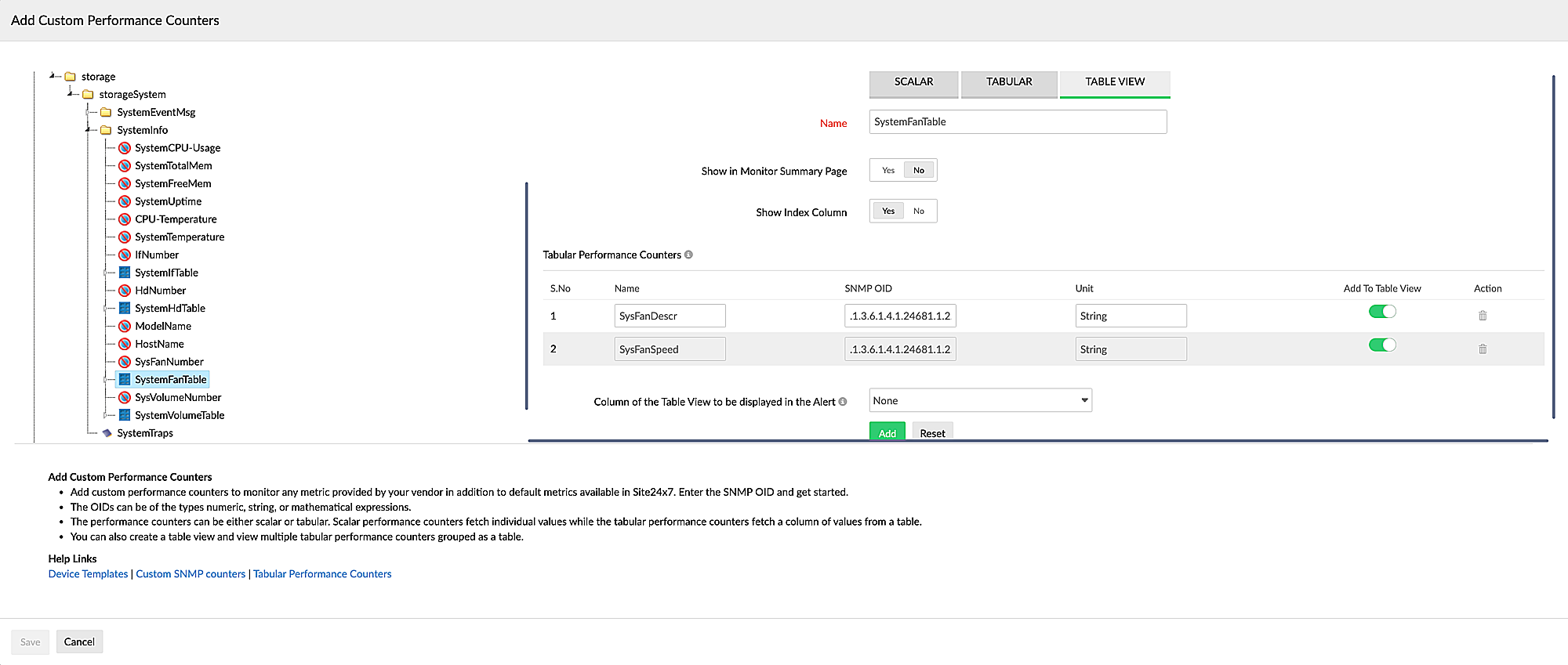 adding custom perf count image