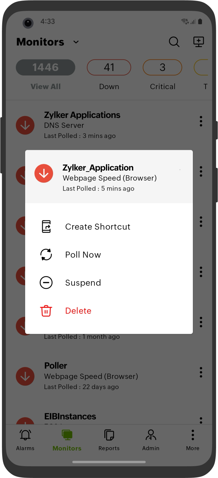 Android monitor pop-up Android monitor pop up