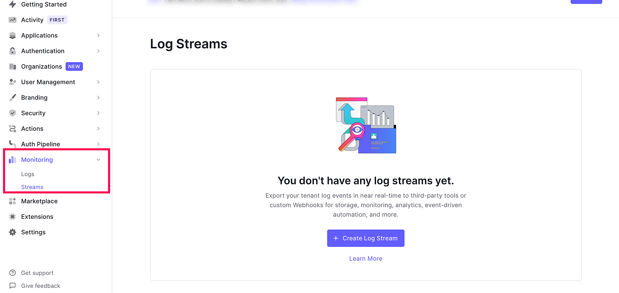 applogs authzero stream