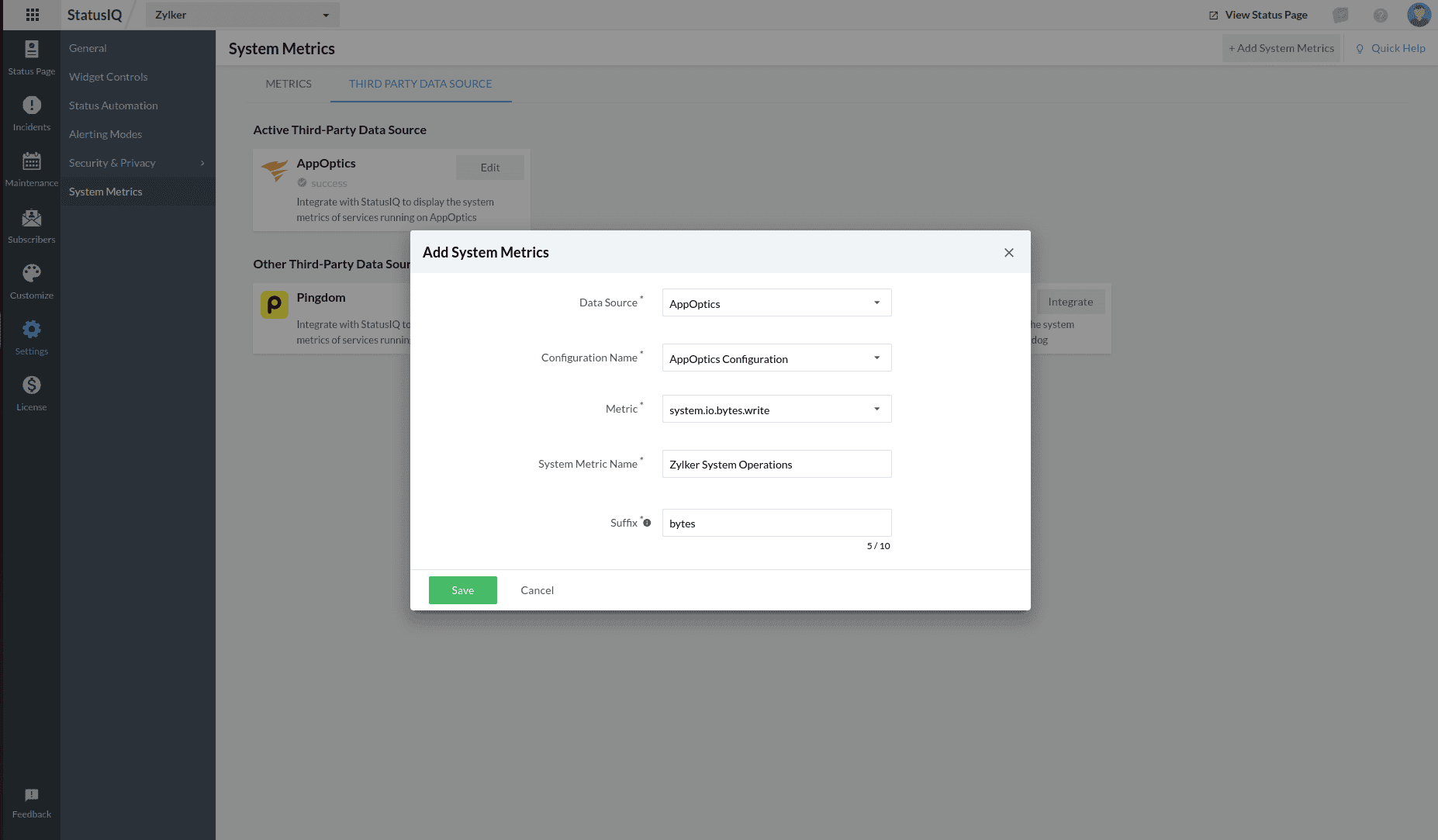 appoptics add system metrics