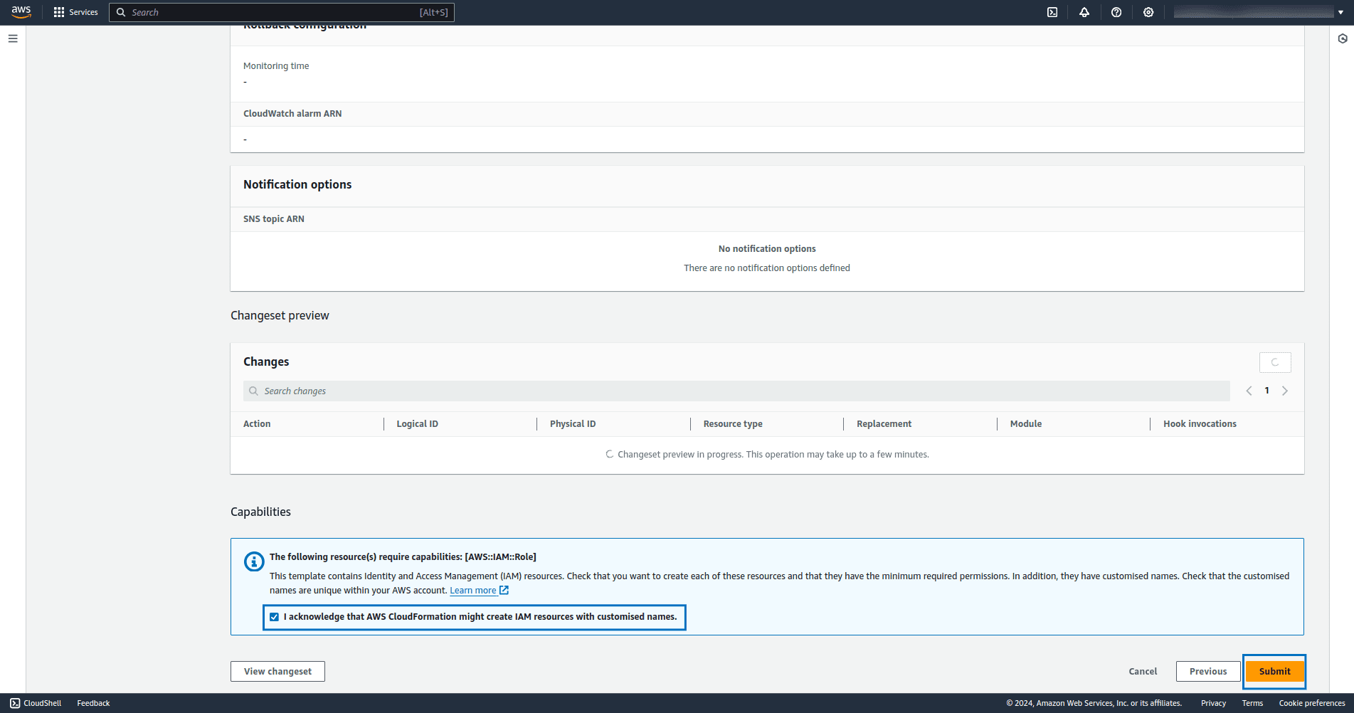 aws acknowledgement