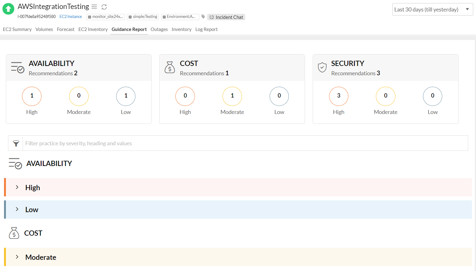 AWS EC2 with built-in best practice recommendations.