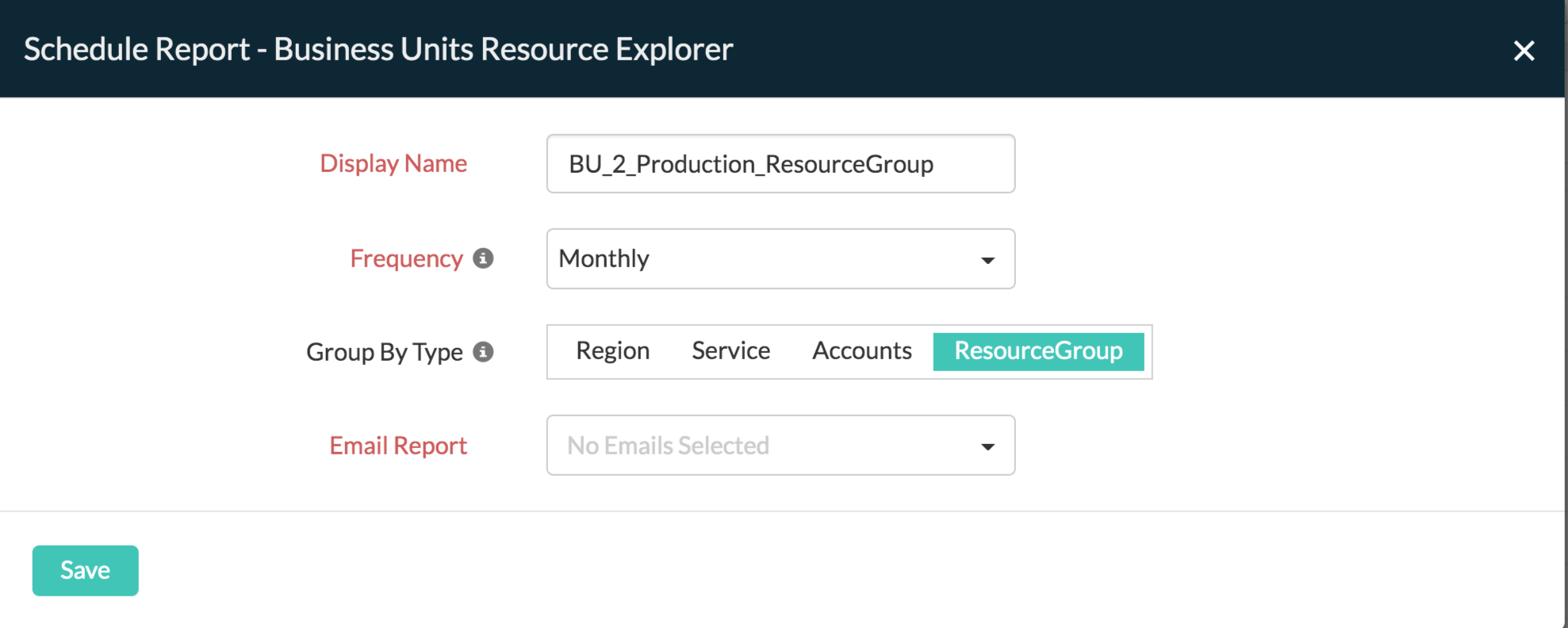 resource explorer scheduled report