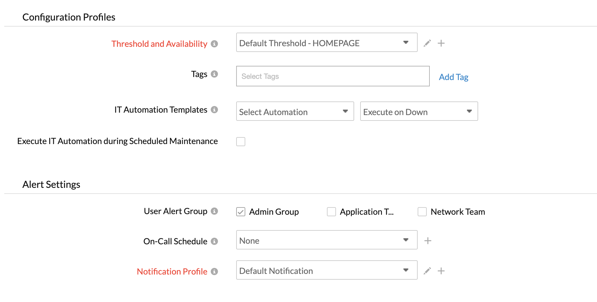 configuration profiles web page speed