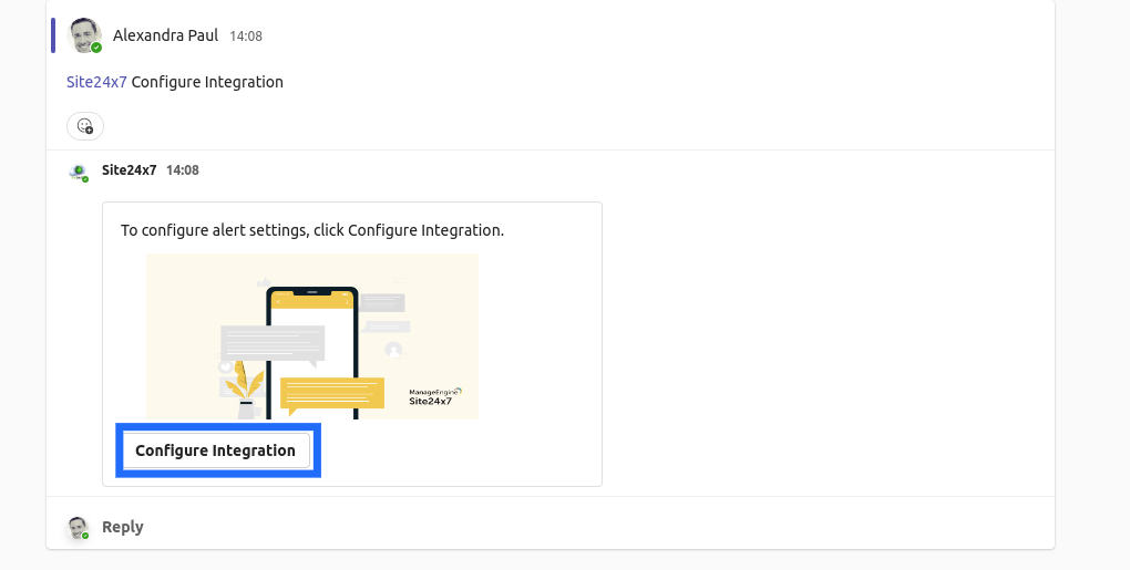 configure integration msteams