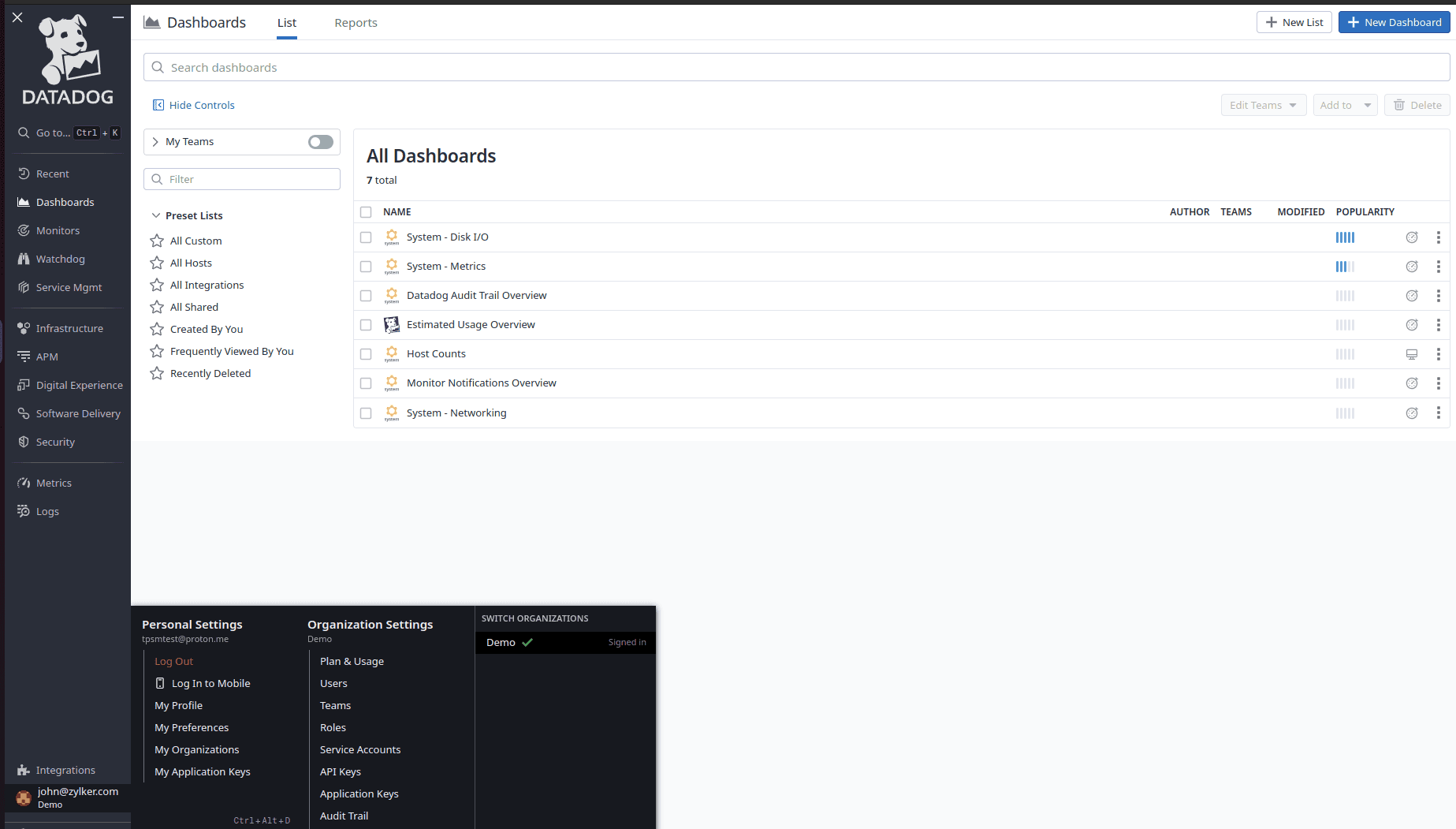 datadog api keys
