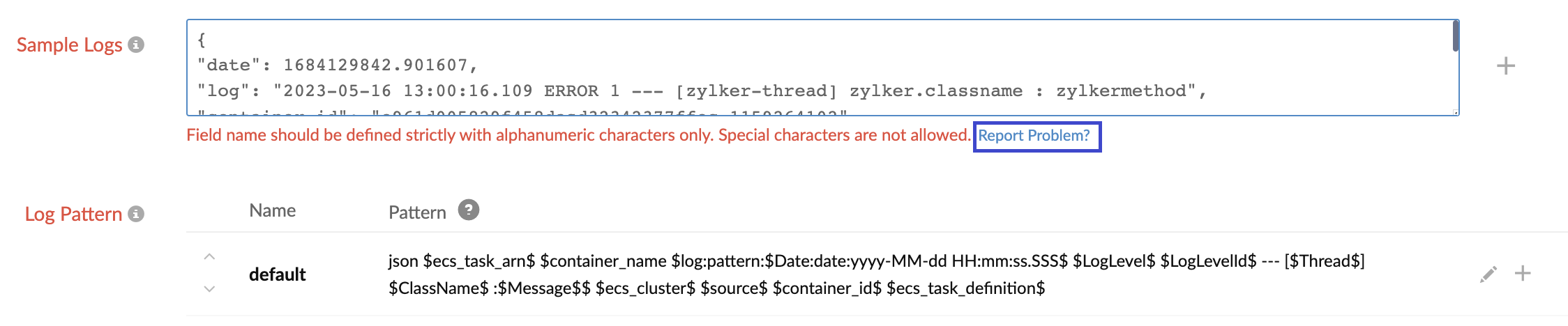 ecs-report-problem ecs report problem