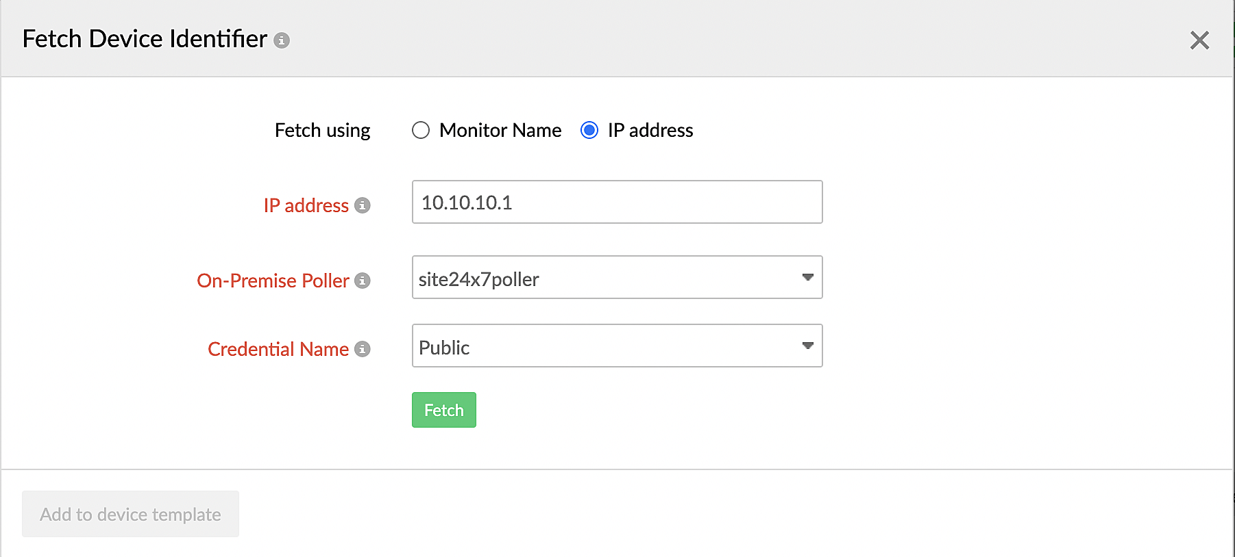 Fetching device identifier with IP