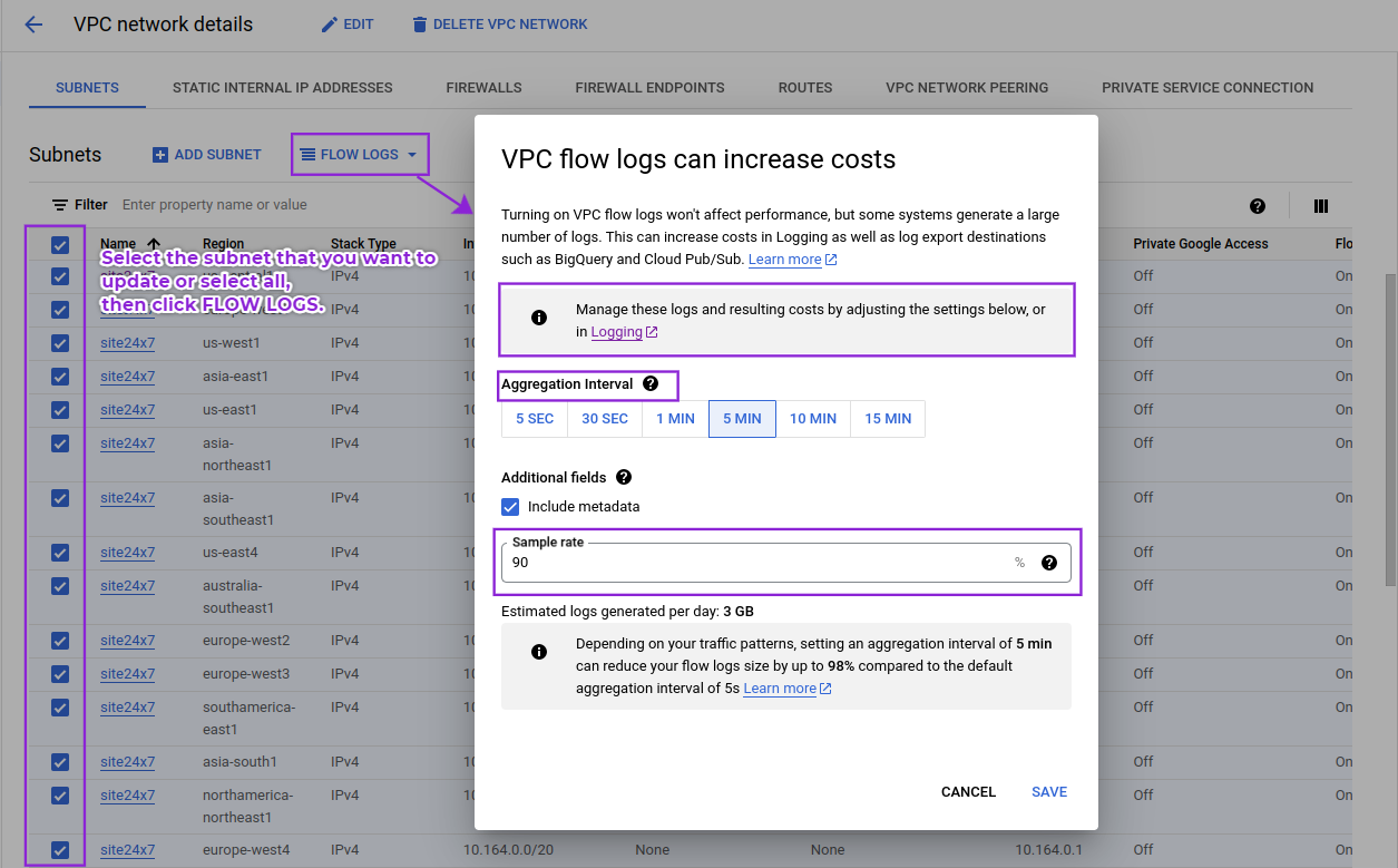 gcp-vpc-flow-logs GCP VPC Flow Logs