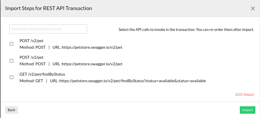 import-steps-using-curl Import rest api transaction steps using curl