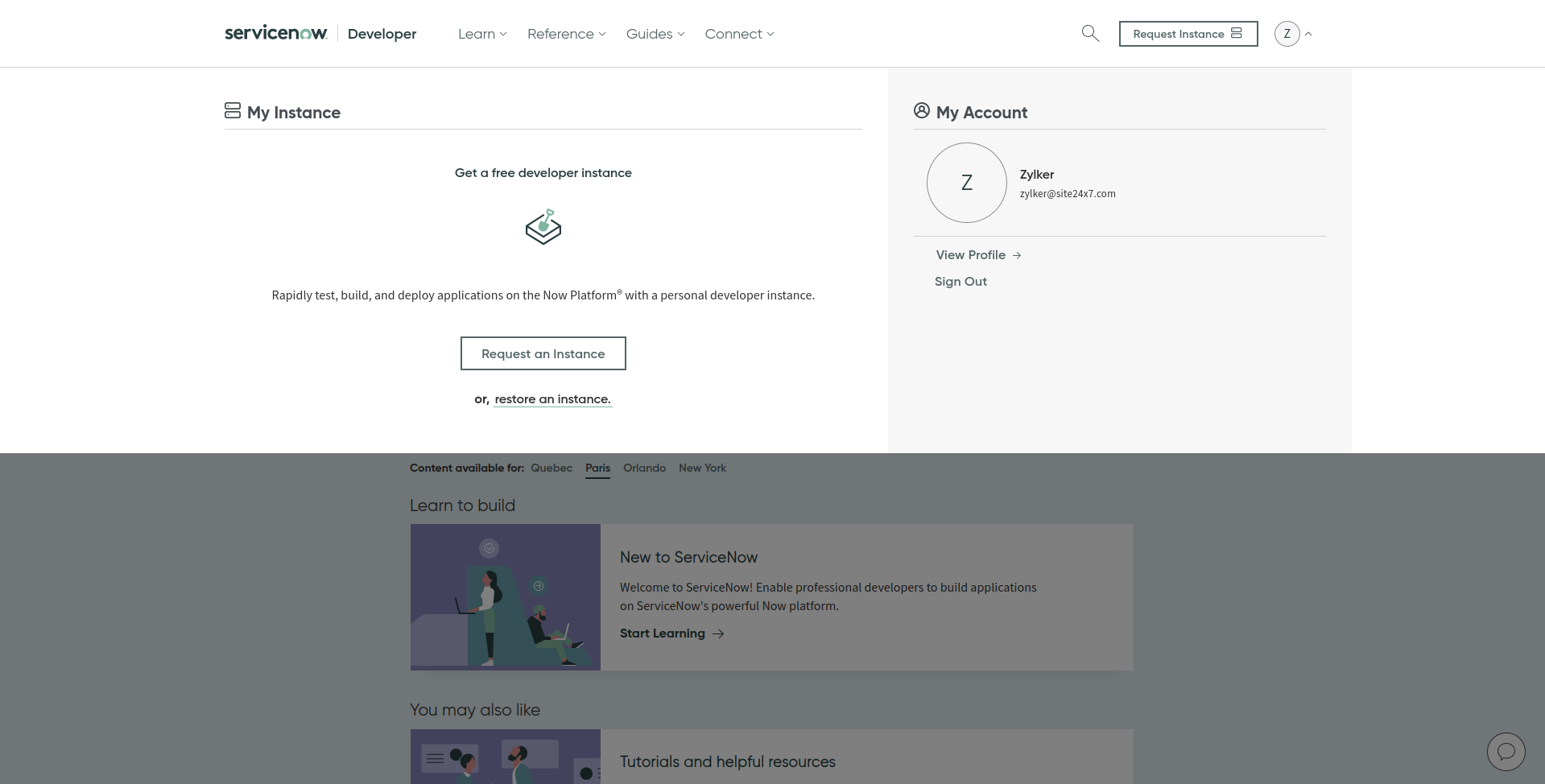 instance creation