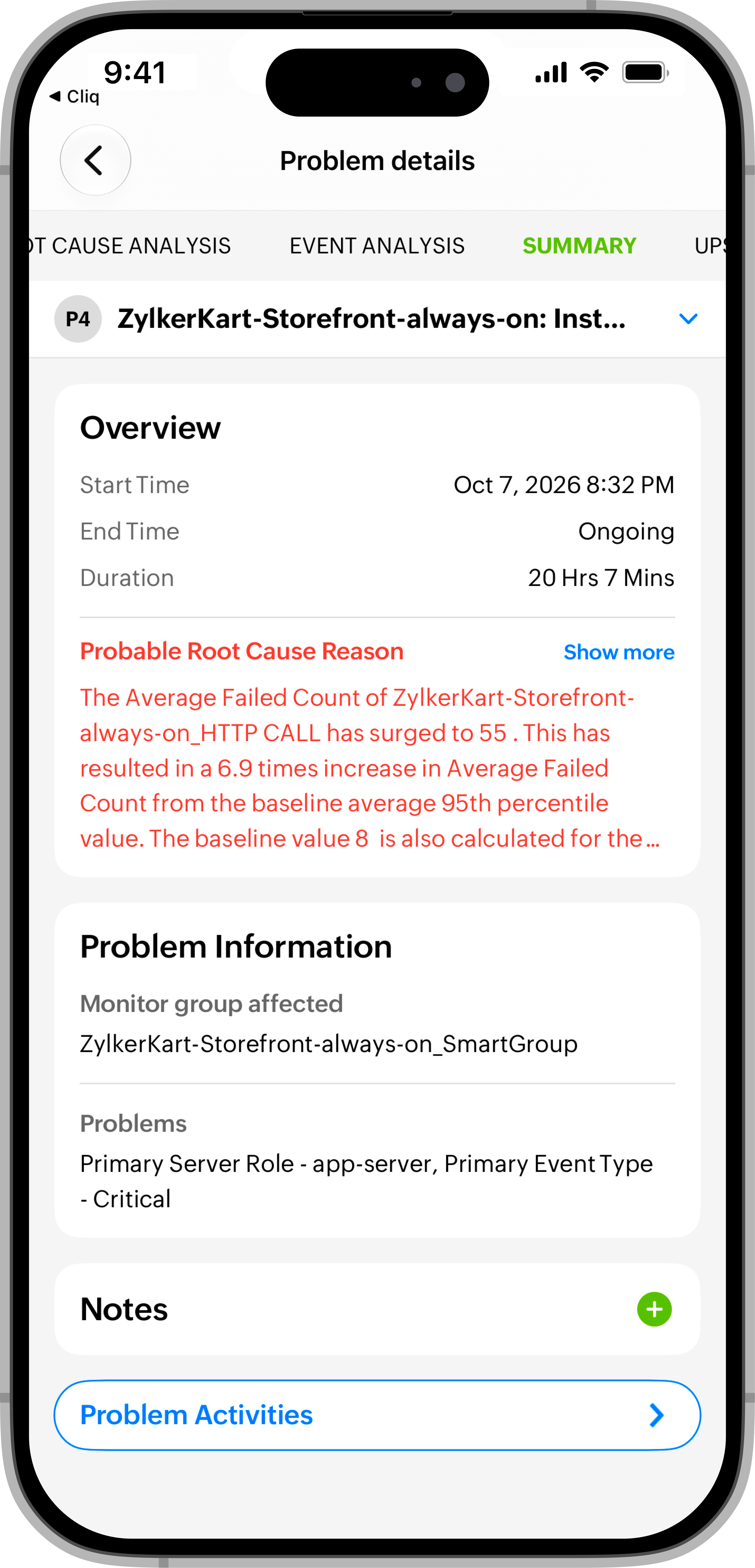 Problem Summary Problem Summary