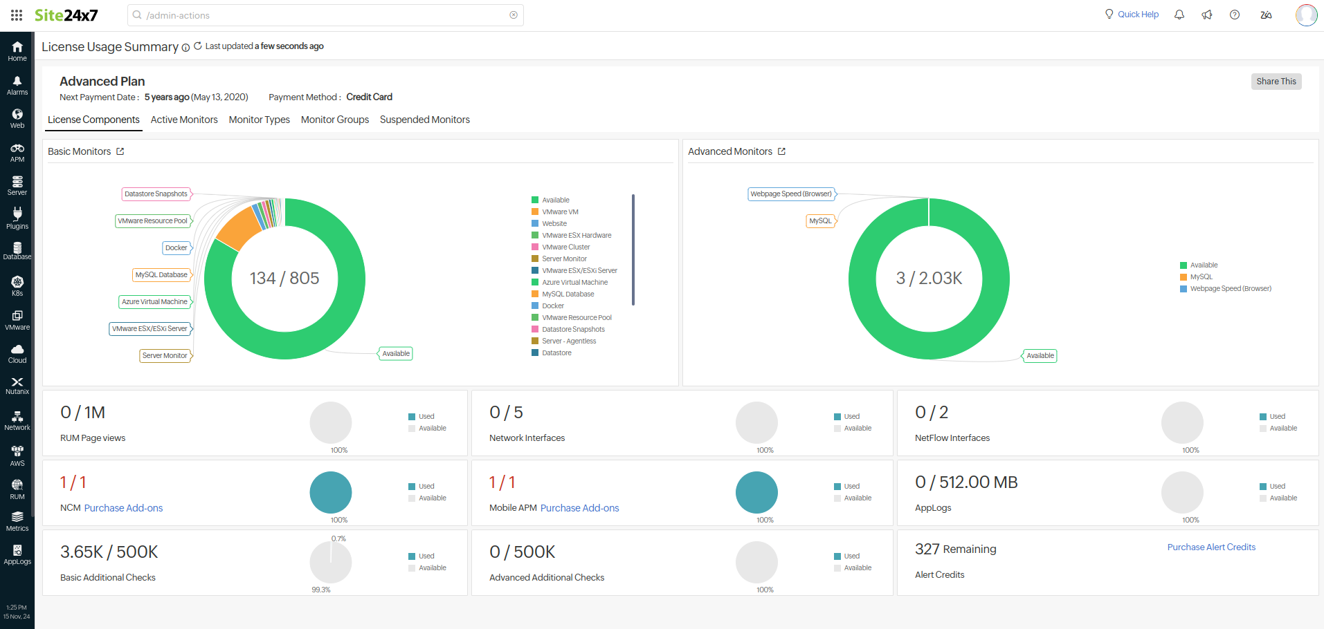 lus dashboard