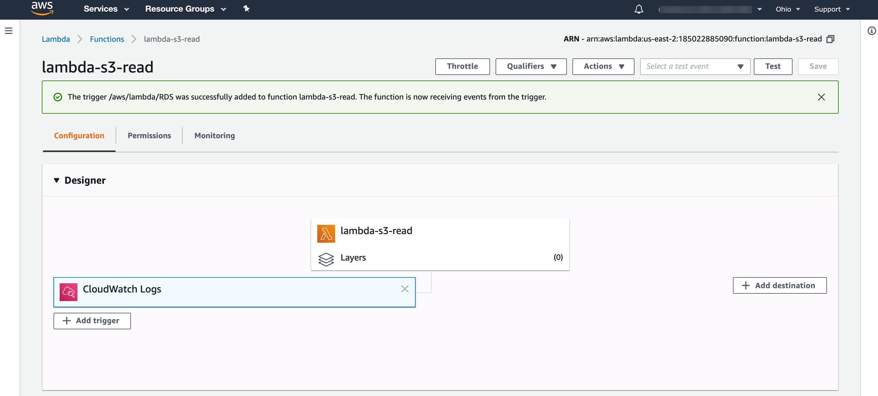 managed-ad-cloudwatch AWS Lambda-s3-Read