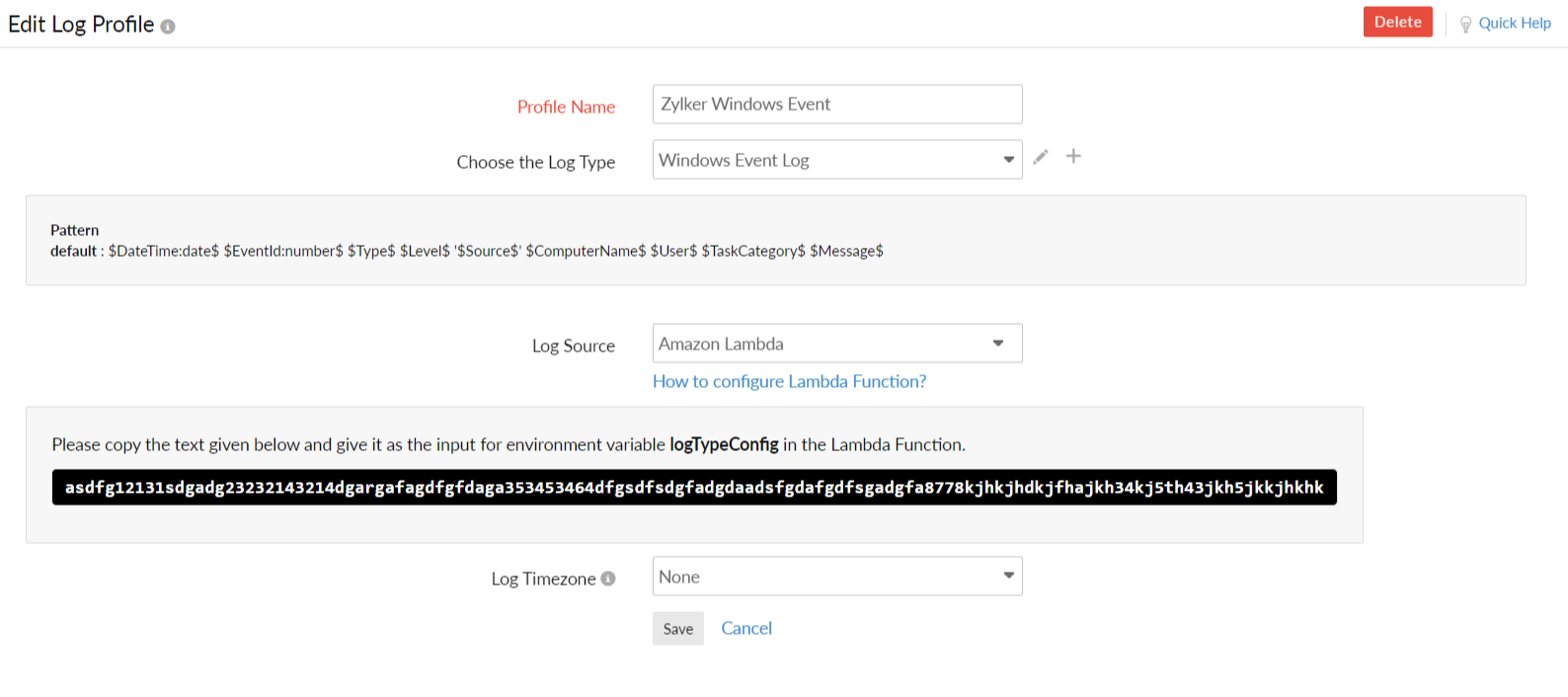 logTypeConfig 