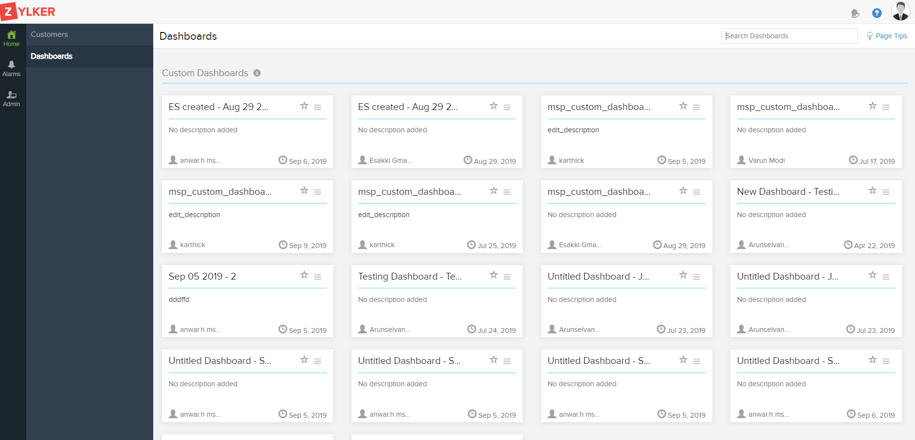msp-dashboards