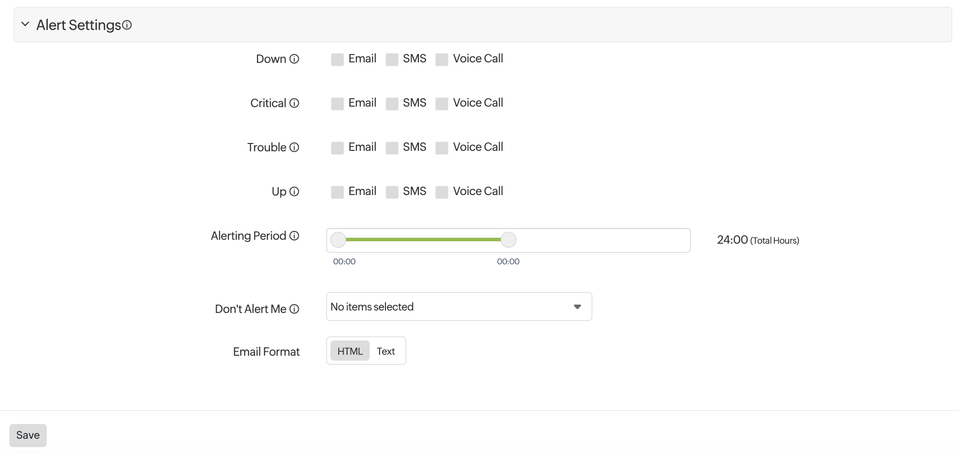 msp user alert setting