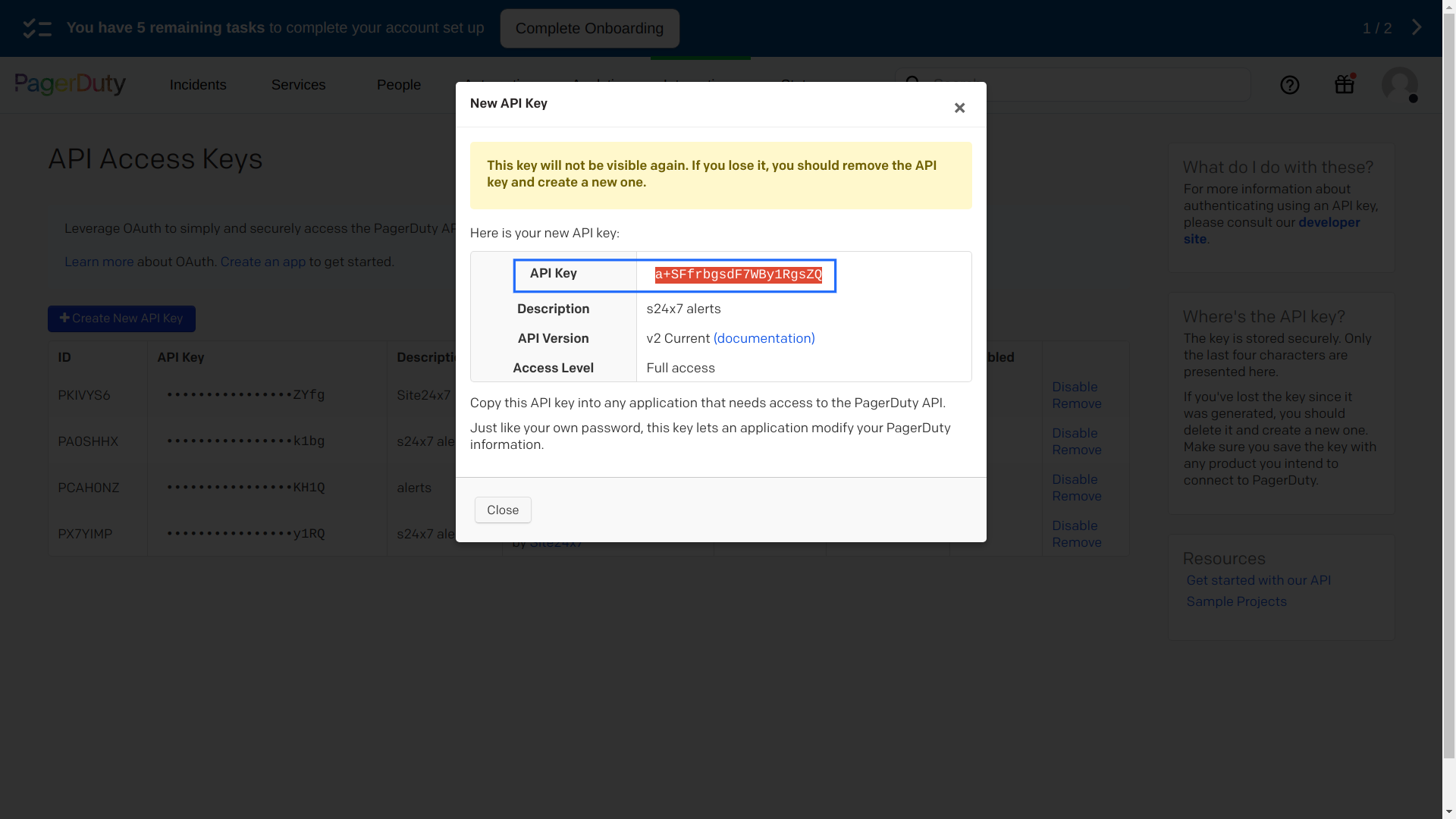 Pager Duty Online Help Site24x7
