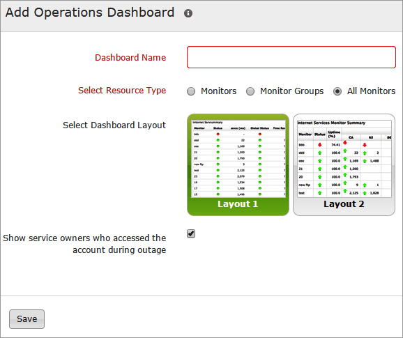 Operations Dashboard 1