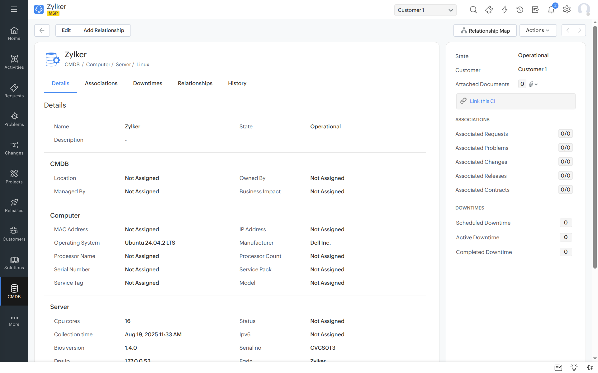 SDP Cloud MSP CMDB SDP Cloud MSP CMDB