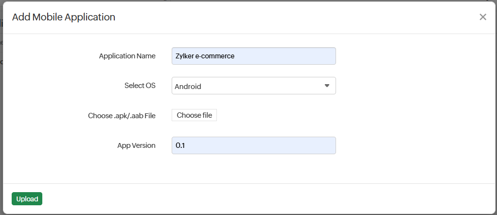 Add Mobile Application Profile - Add