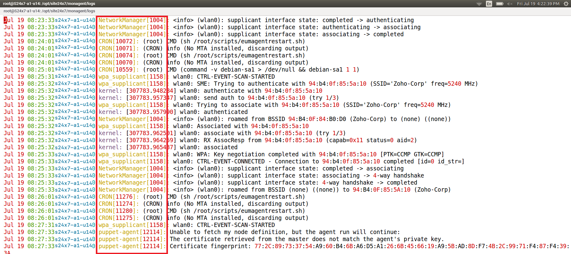 syslog source application