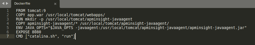 DockerFile of Tomcat- After