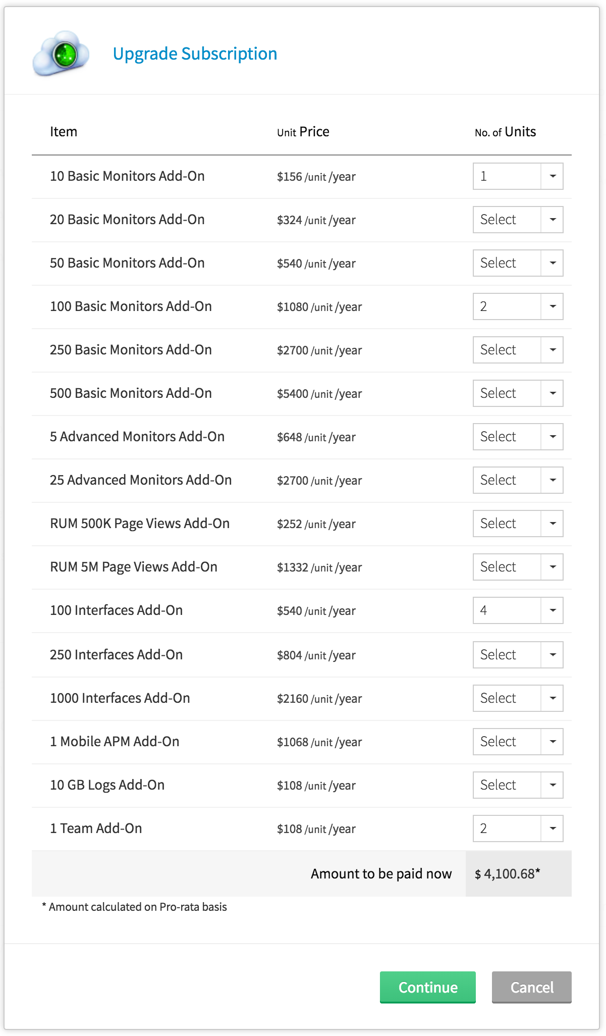 upgrade add ons