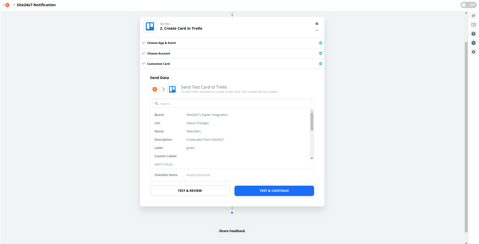 zapier send data