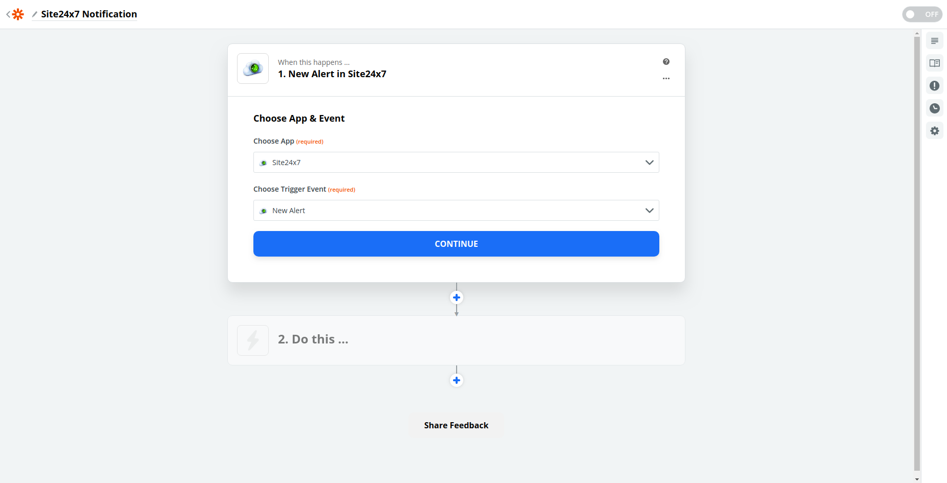 zapier site24x7 notification